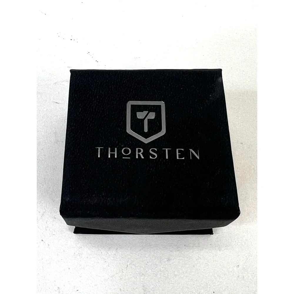 Thorsten Wedding Ring Melia Mahogany Wood Inlaid Titanium Polished 8mm‎ Size 10